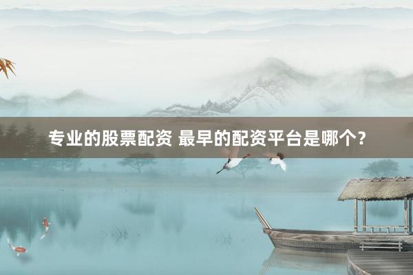 专业的股票配资 最早的配资平台是哪个？