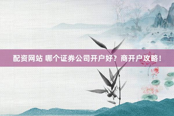 配资网站 哪个证券公司开户好？商开户攻略！