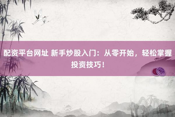 配资平台网址 新手炒股入门：从零开始，轻松掌握投资技巧！
